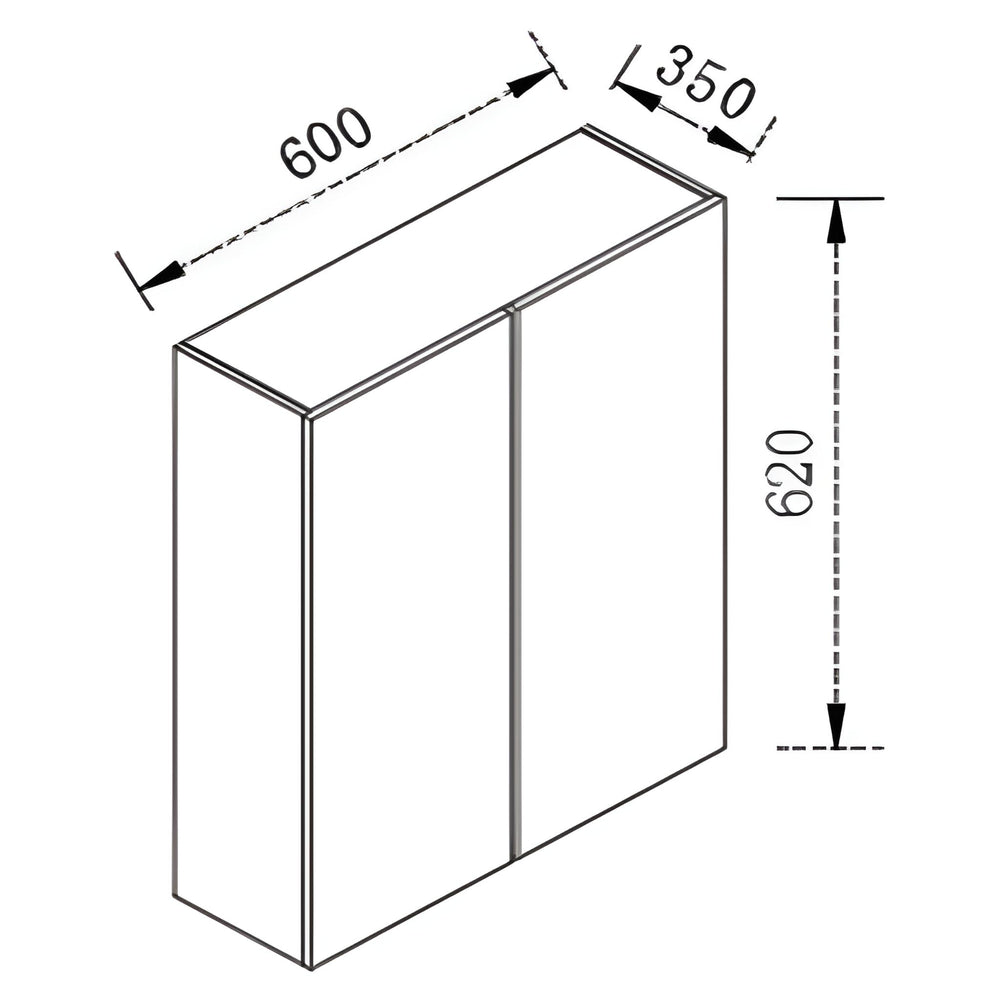 VITO CUSTOM DOUBLE DOOR CUPBOARD RANGE HOOK KITCHEN WALL CABINET (MULTIPLE SIZES AVAILABLE)