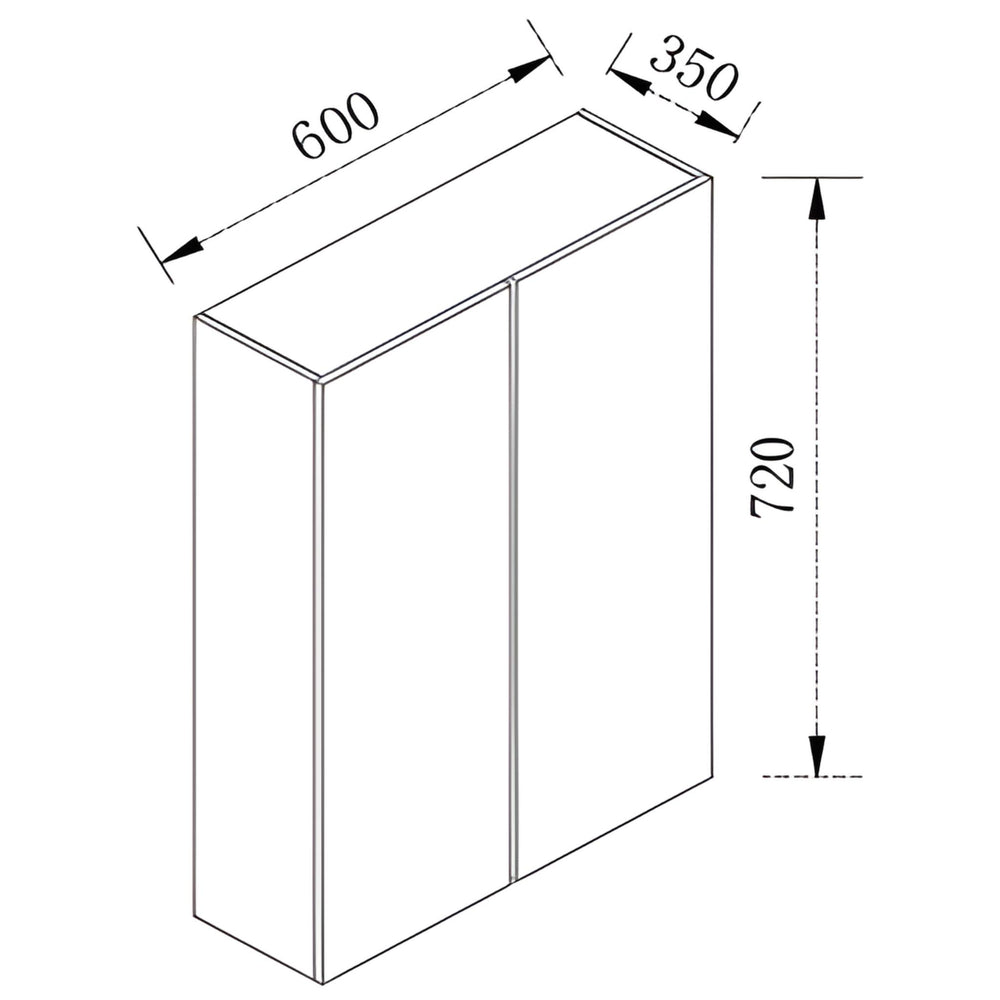 VITO CUSTOM DOUBLE DOOR CUPBOARD RANGE HOOK KITCHEN WALL CABINET (MULTIPLE SIZES AVAILABLE)
