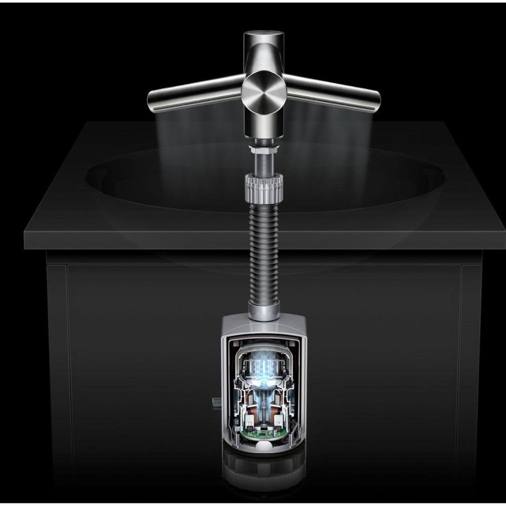 DYSON AIRBLADE WASH+DRY SHORT SENSOR HAND DRYER BRUSHED STAINLESS STEEL 303MM X 159MM