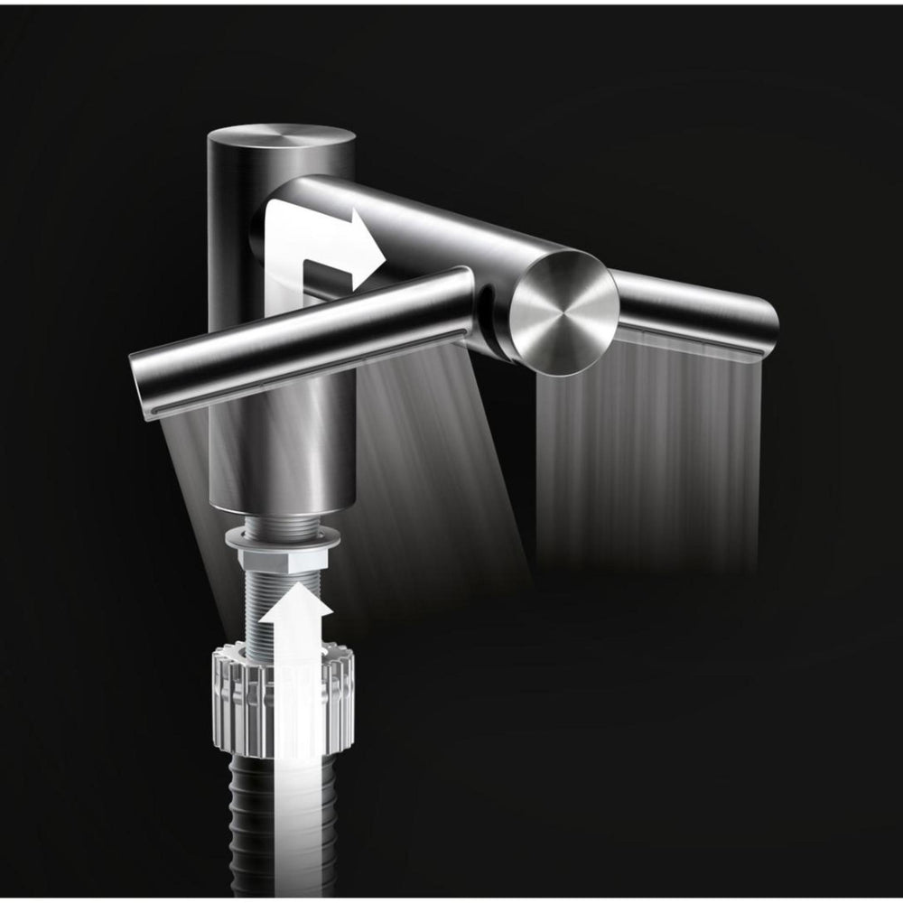 DYSON AIRBLADE WASH+DRY SHORT SENSOR HAND DRYER BRUSHED STAINLESS STEEL 303MM X 159MM