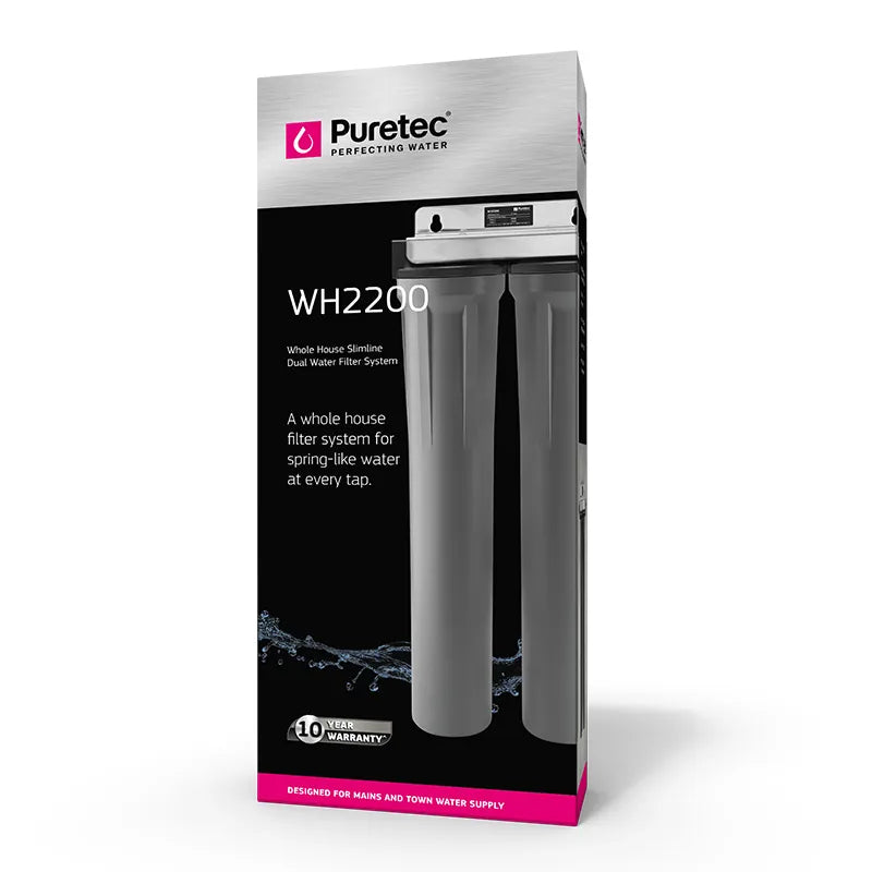 PURETEC WH2200 SLIMLINE WHOLE HOUSE DUAL WATER FILTER SYSTEM
