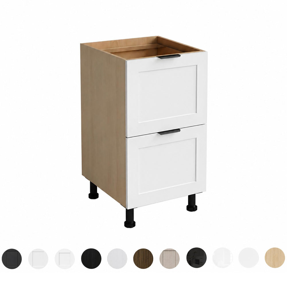 VITO CUSTOM DOUBLE DRAWER CUPBOARD FLOOR STANDING KITCHEN CABINET (MULTIPLE SIZES AVAILABLE)