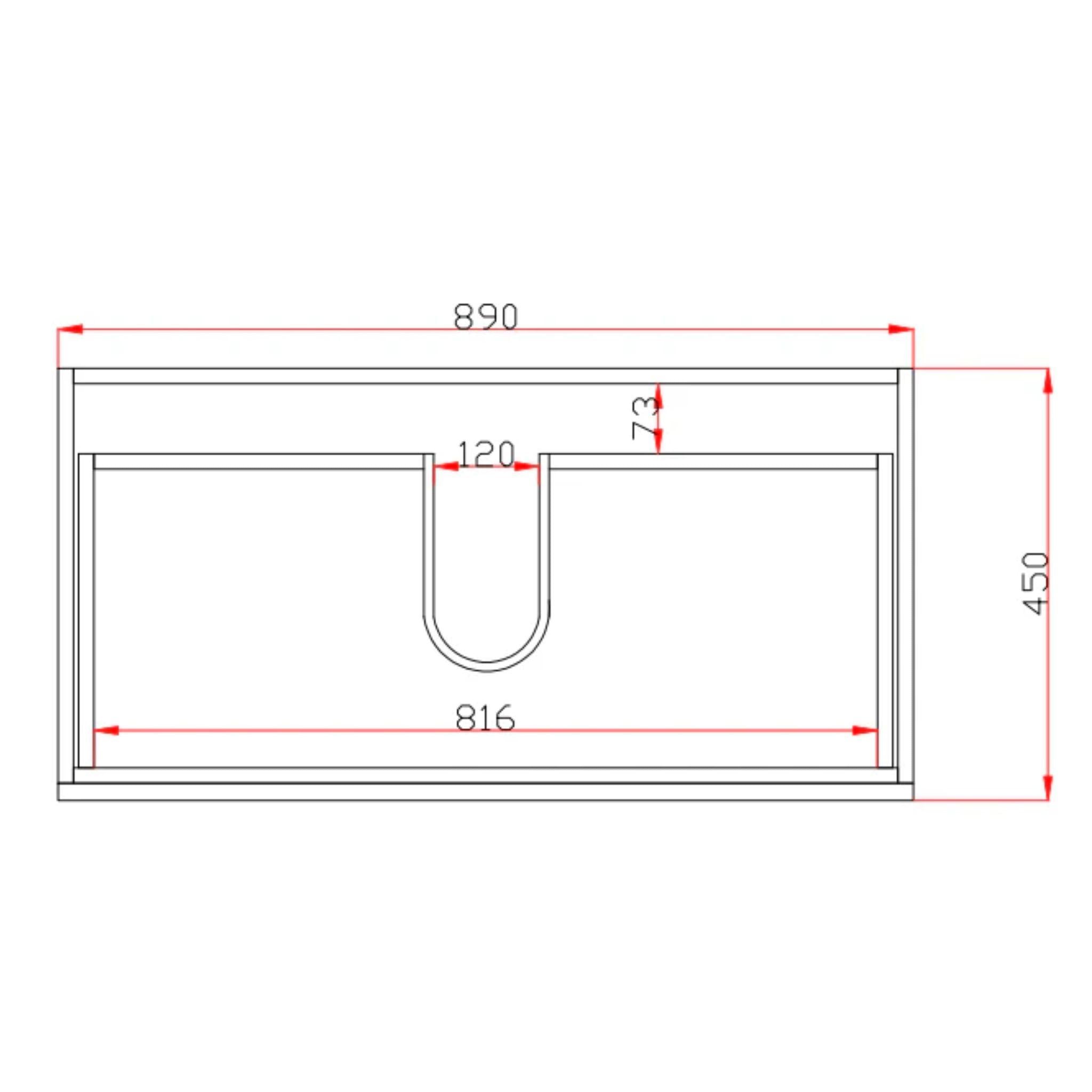 POSEIDON QUBIST WHITE OAK 900MM FLOOR STANDING VANITY