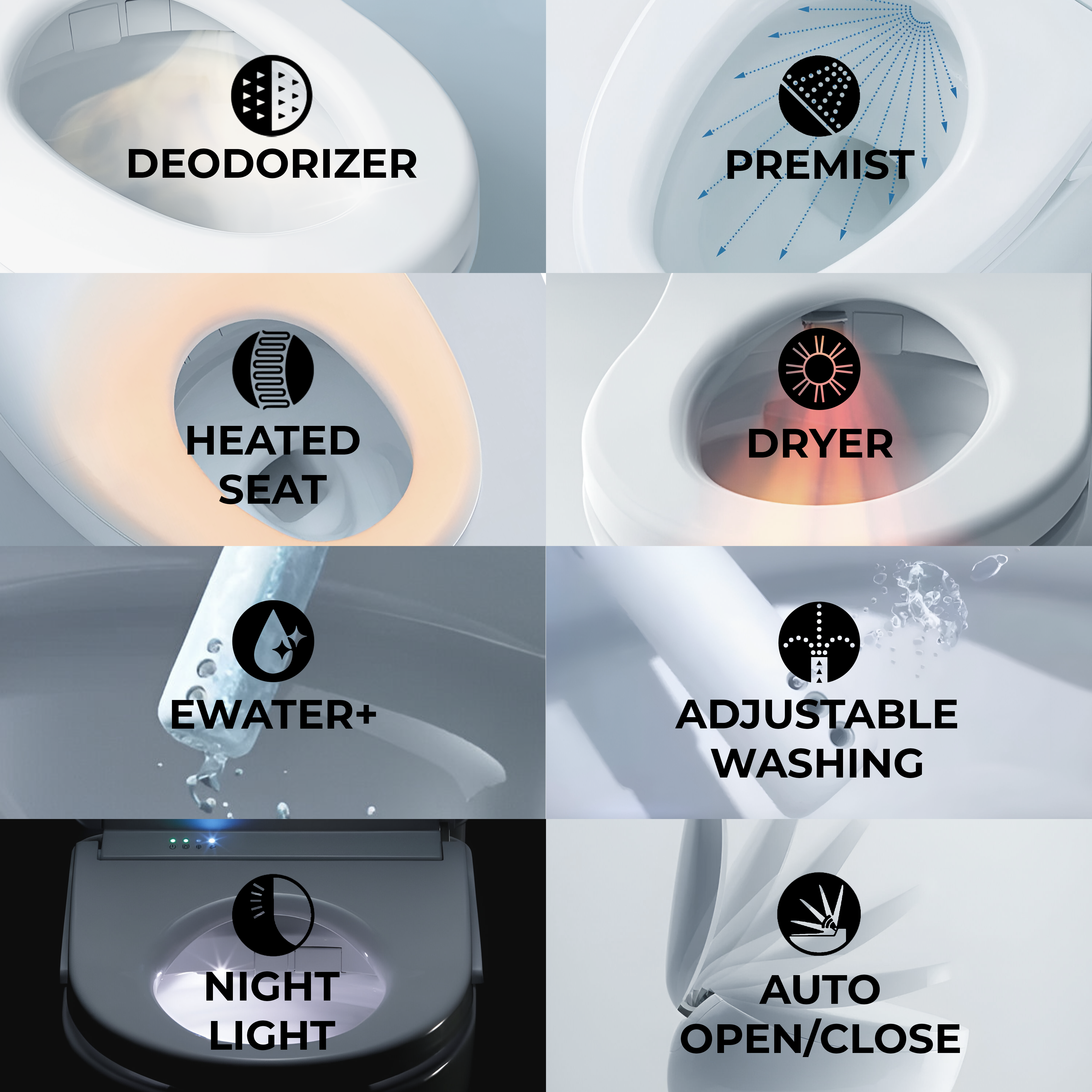 TOTO NEOREST LS INTEGRATED TOILET & REMOTE CONTROLLED WASHLET D-SHAPE MATTE WHITE