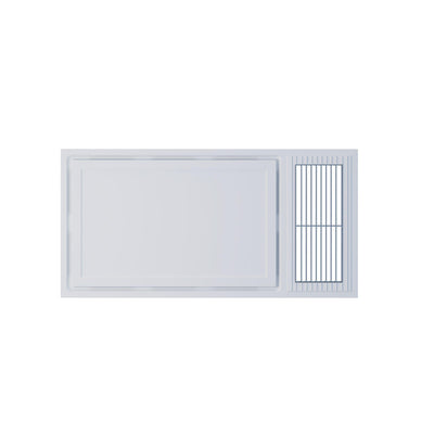 ZUMI REMO 3-IN-1 BATHROOM VENTILATION FAN AND HEATER WITH LED LIGHTS & EXHAUST FAN WHITE 600MM