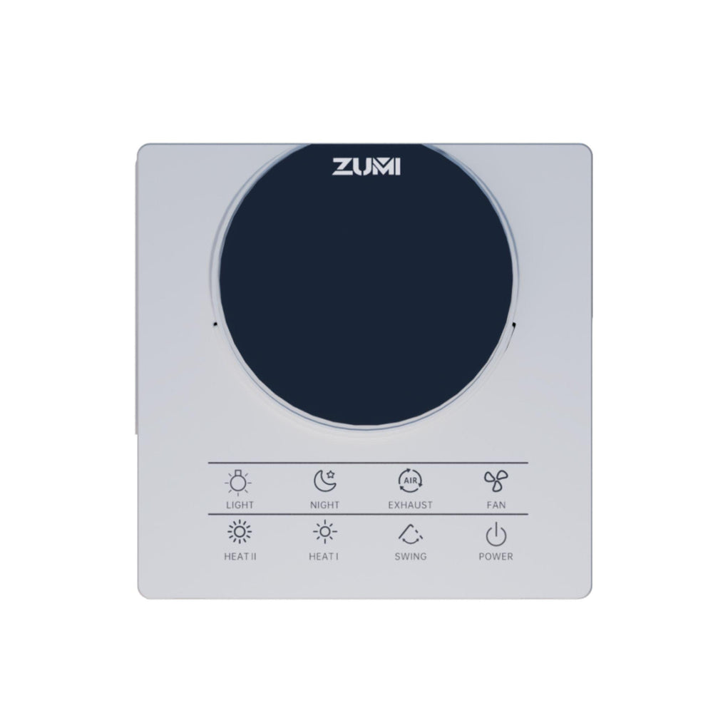 ZUMI SOMA 4-IN-1 BATHROOM VENTILATION FAN AND HEATER WITH LED LIGHTS, EXHAUST FAN, FRESH AIR BLOW & FRESH AIR FLOW WHITE 600MM