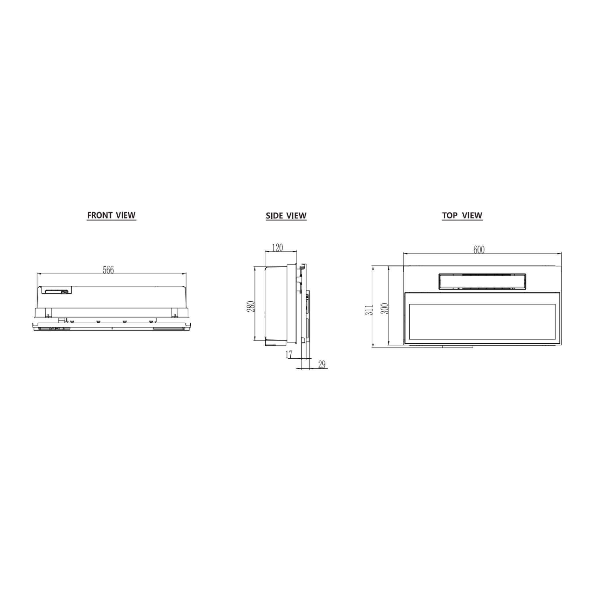 ZUMI SOMA 4-IN-1 BATHROOM VENTILATION FAN AND HEATER WITH LED LIGHTS, EXHAUST FAN, FRESH AIR BLOW & FRESH AIR FLOW WHITE 600MM