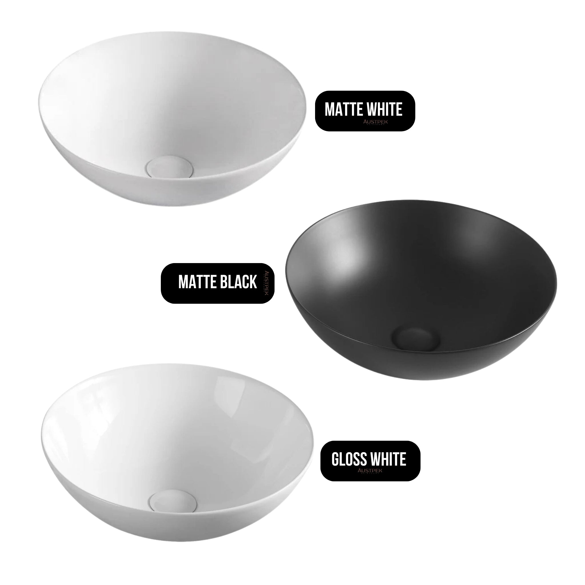 AULIC ARGYLE BASIN MATTE WHITE 405MM