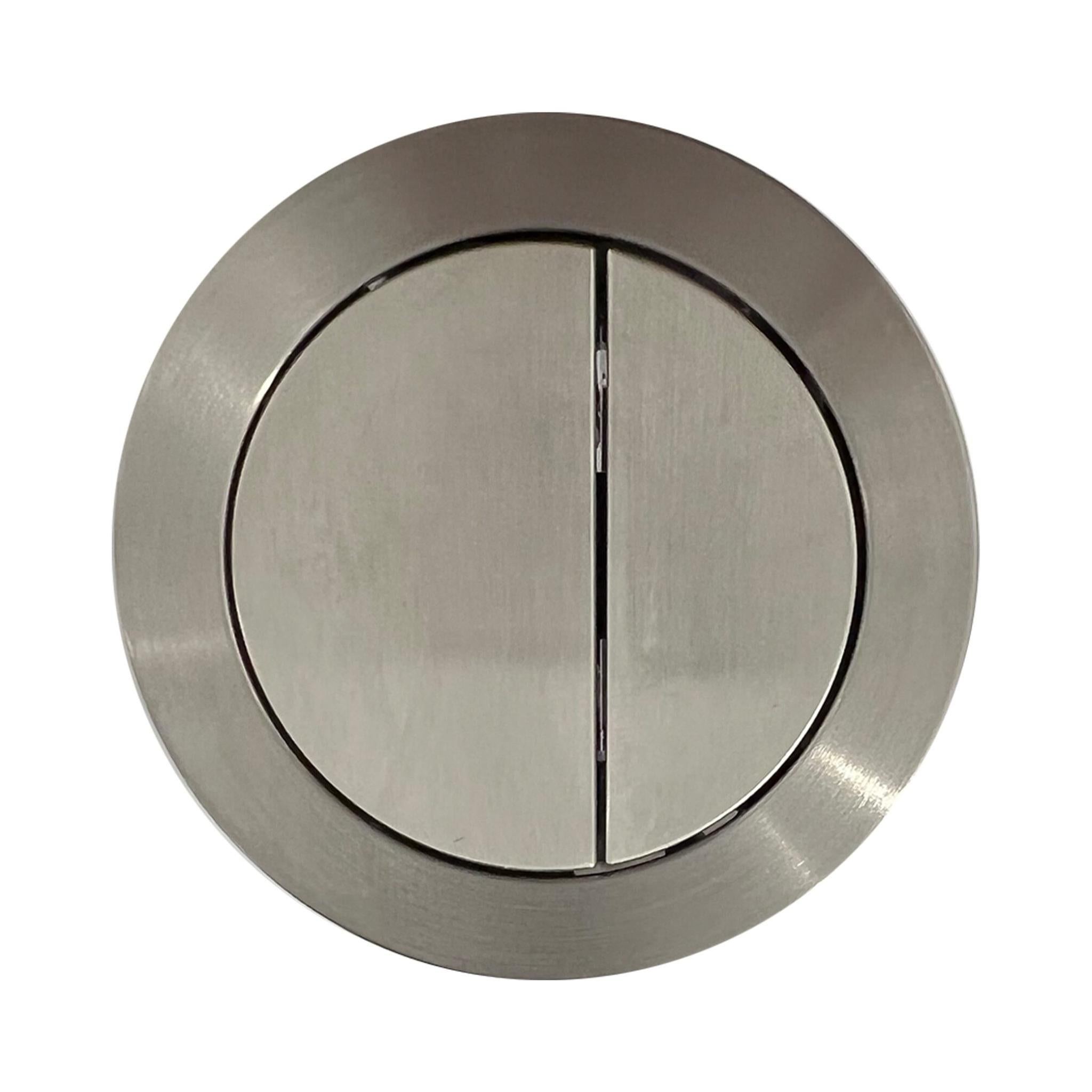 JOHNSON SUISSE OUTLET VALVE FLUSH BUTTON 48MM BRUSHED NICKEL
