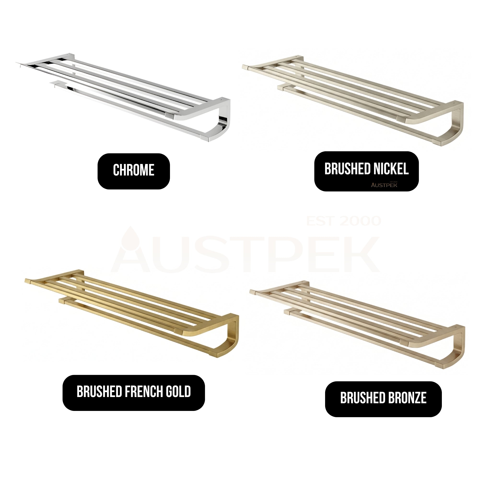 TOTO G SELECTION TOWEL SHELF BRUSHED FRENCH GOLD (AVAILABLE IN 628MM AND 636MM)