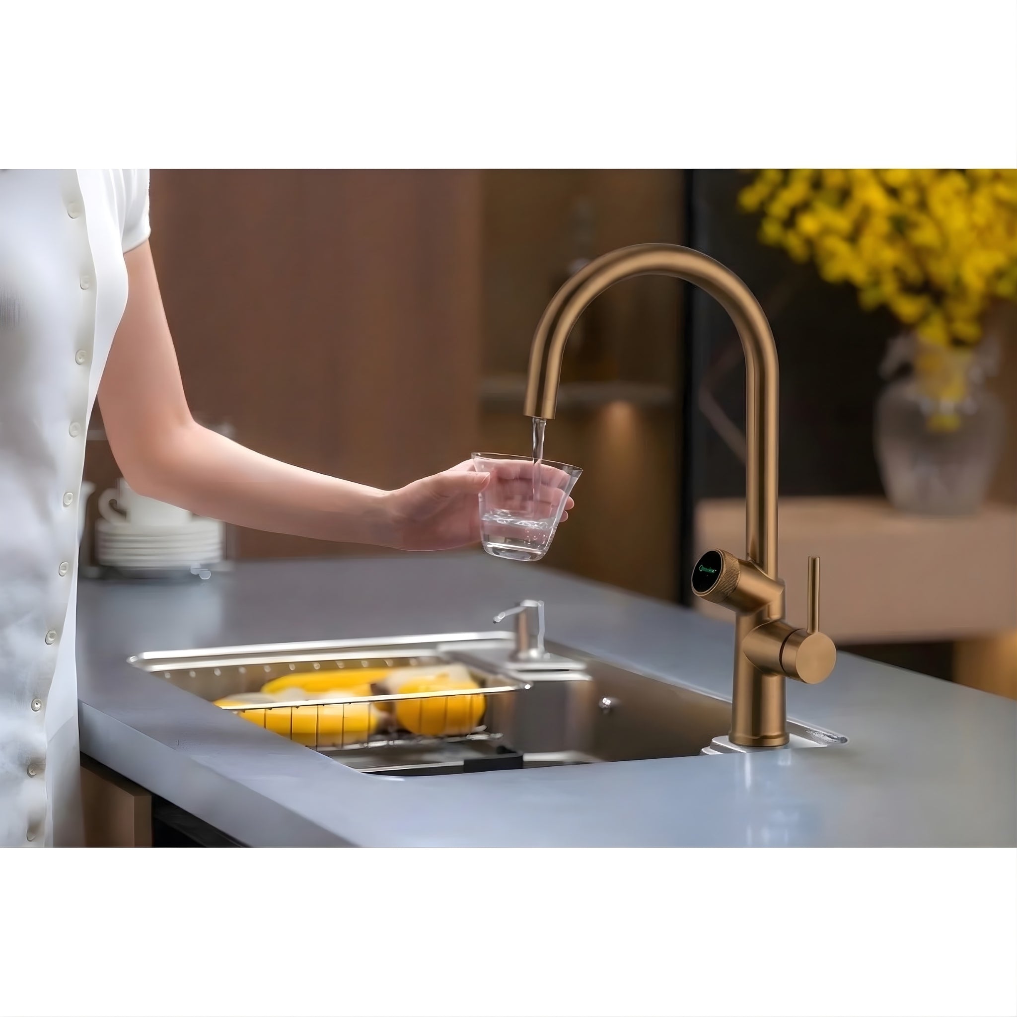 ZUMI SPRINGWHAT 6-IN-1 SMART WATER TAP 439MM BRUSHED BRONZE