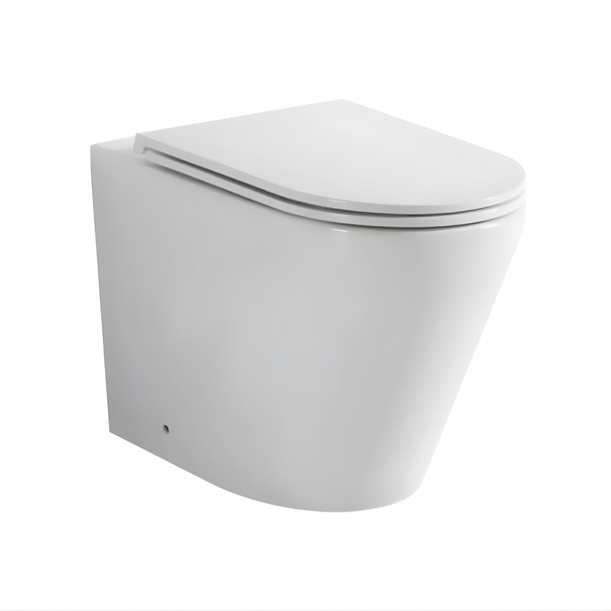ZUMI JAVA RIMLESS WALL FACED FLOOR PAN GLOSS WHITE