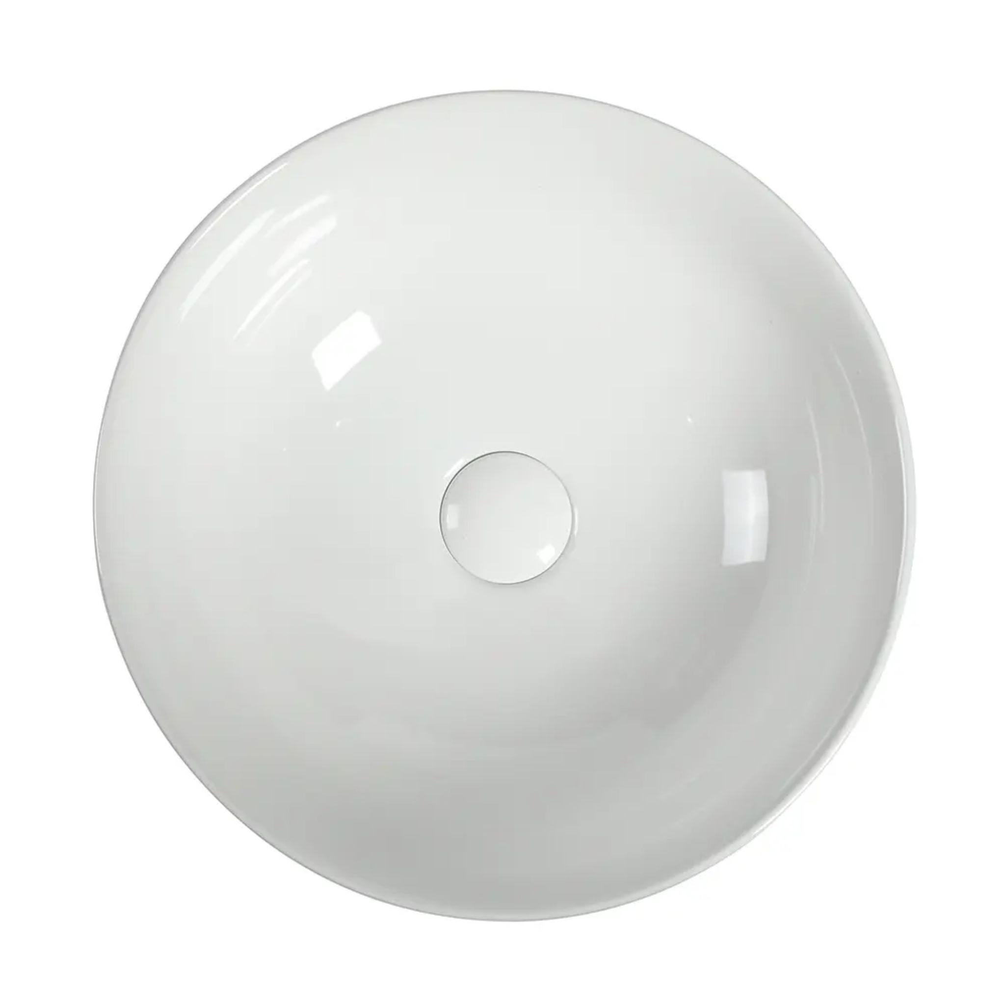 ZUMI RONDA ABOVE COUNTER BASIN GLOSS WHITE 395MM