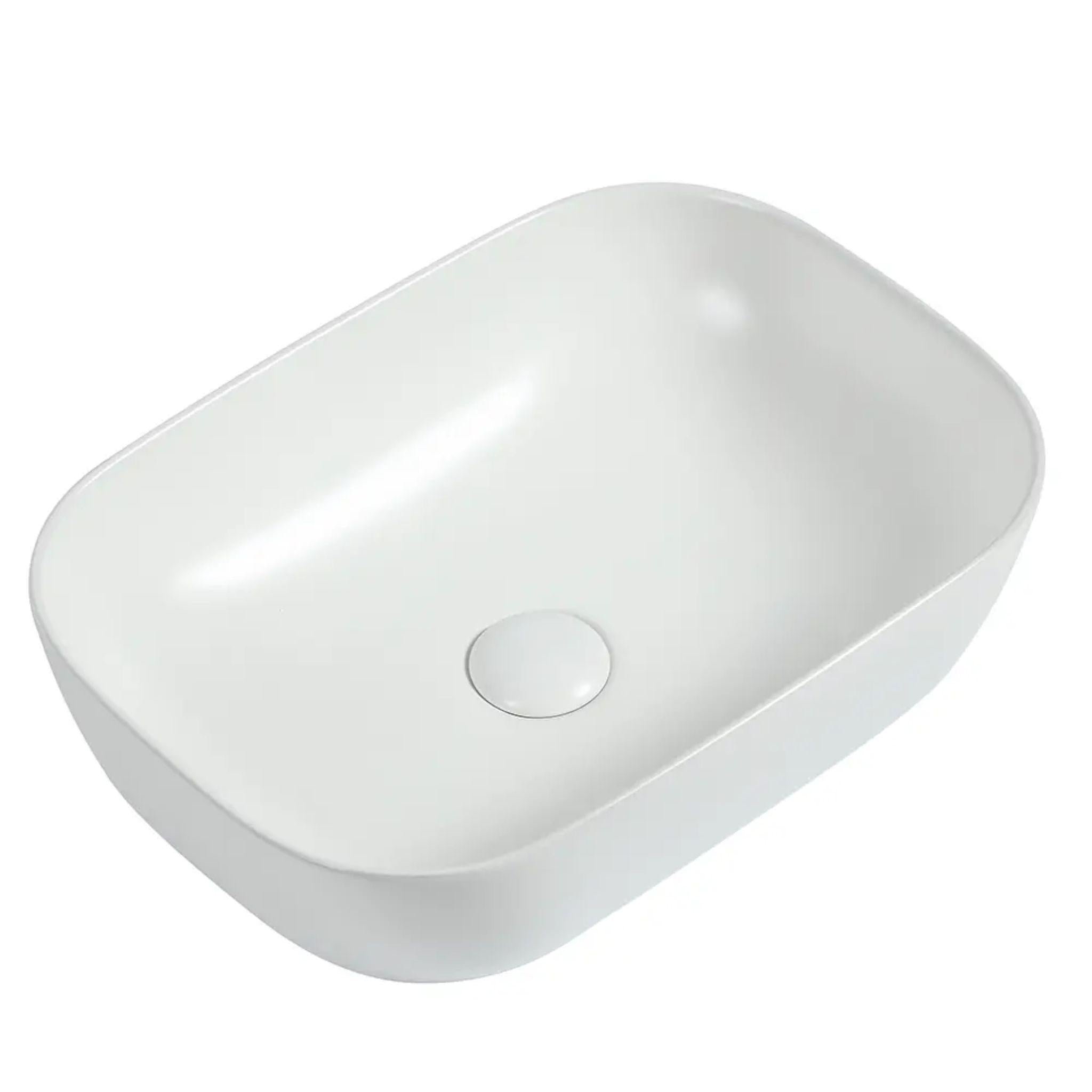 ZUMI BASAL ABOVE COUNTER BASIN GLOSS WHITE 465MM