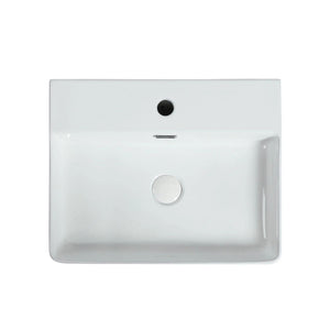 ZUMI SPRATO WALL HUNG BASIN GLOSS WHITE 505MM