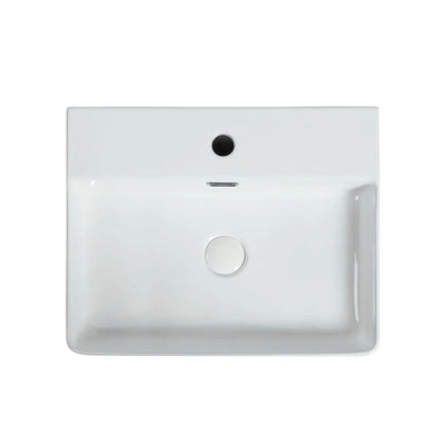 ZUMI SPRATO WALL HUNG BASIN GLOSS WHITE 505MM