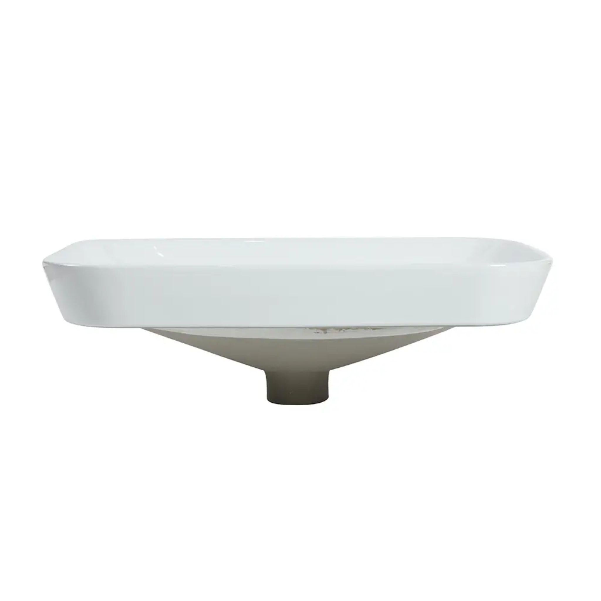 ZUMI GOCCIA SEMI-RECESSED AND DROP IN CERAMIC BASIN GLOSS WHITE 535MM