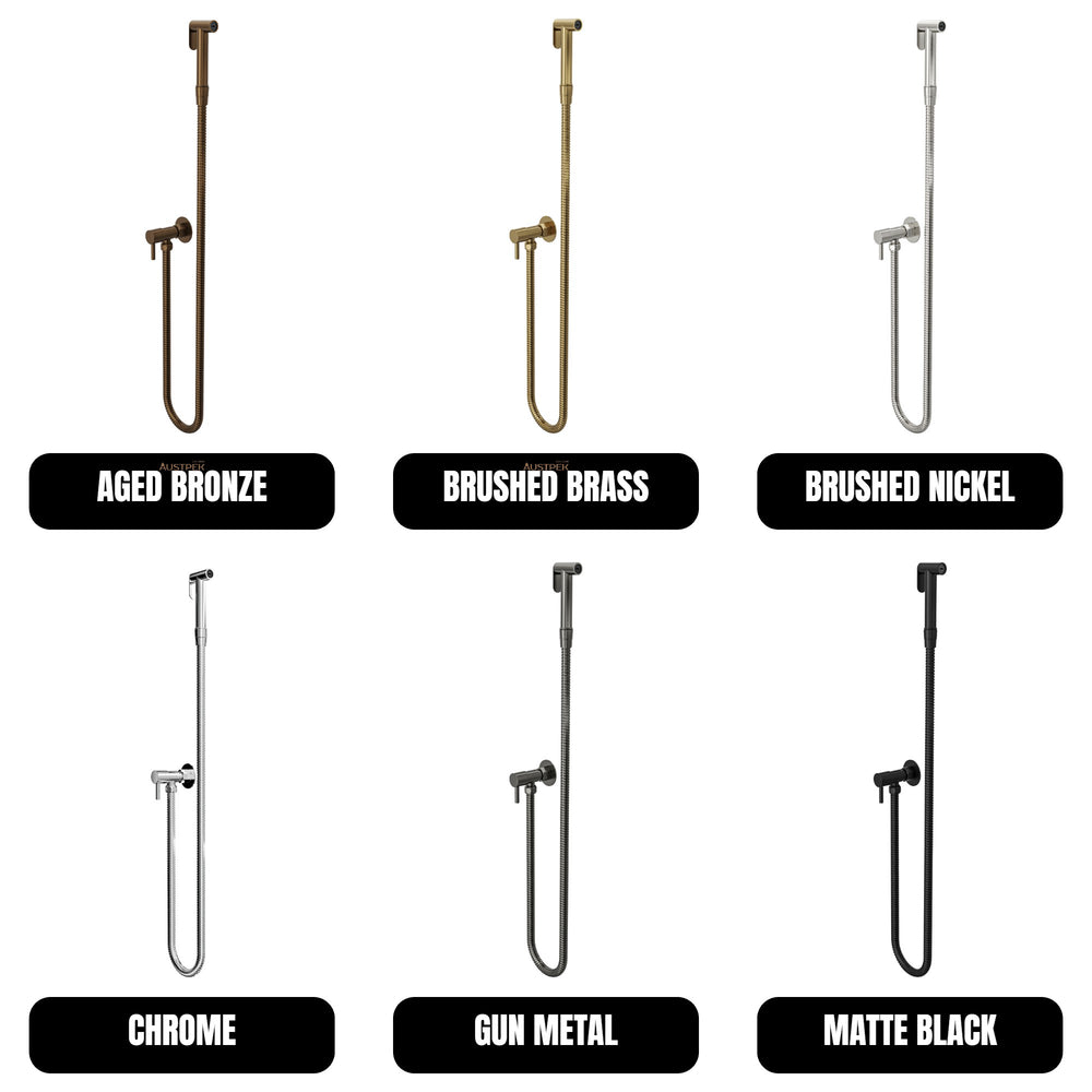 LINSOL ZARAH S2 BIDET/DOUCHE SPRAY WITH SINGLE CONTROLLER 600MM HOSE AGED BRONZE