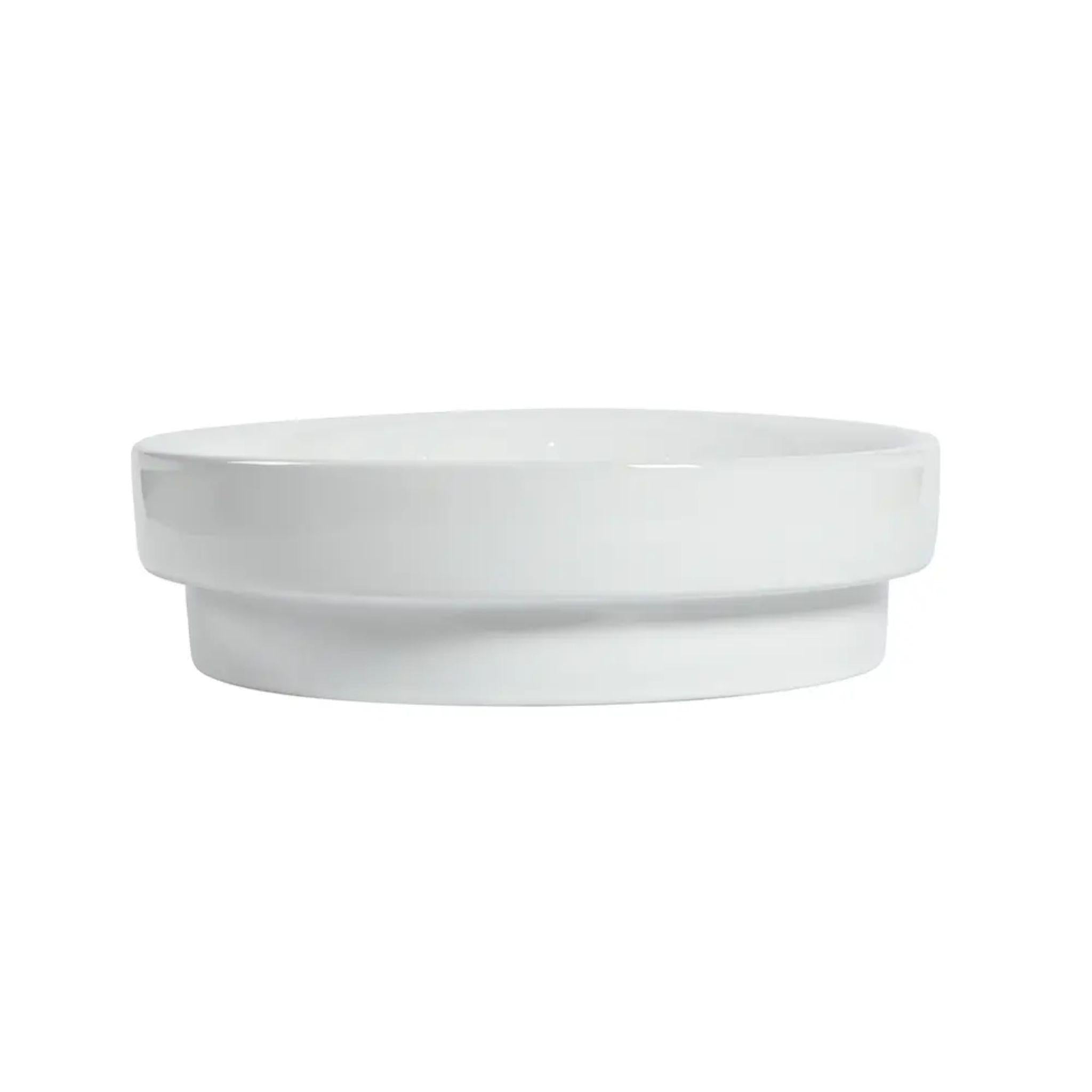 ZUMI LVIA SEMI-RECESSED AND DROP-IN CERAMIC BASIN GLOSS WHITE 400MM