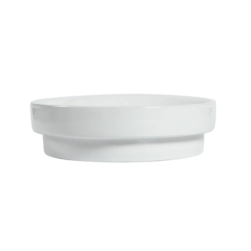 ZUMI LVIA SEMI-RECESSED AND DROP-IN CERAMIC BASIN GLOSS WHITE 400MM