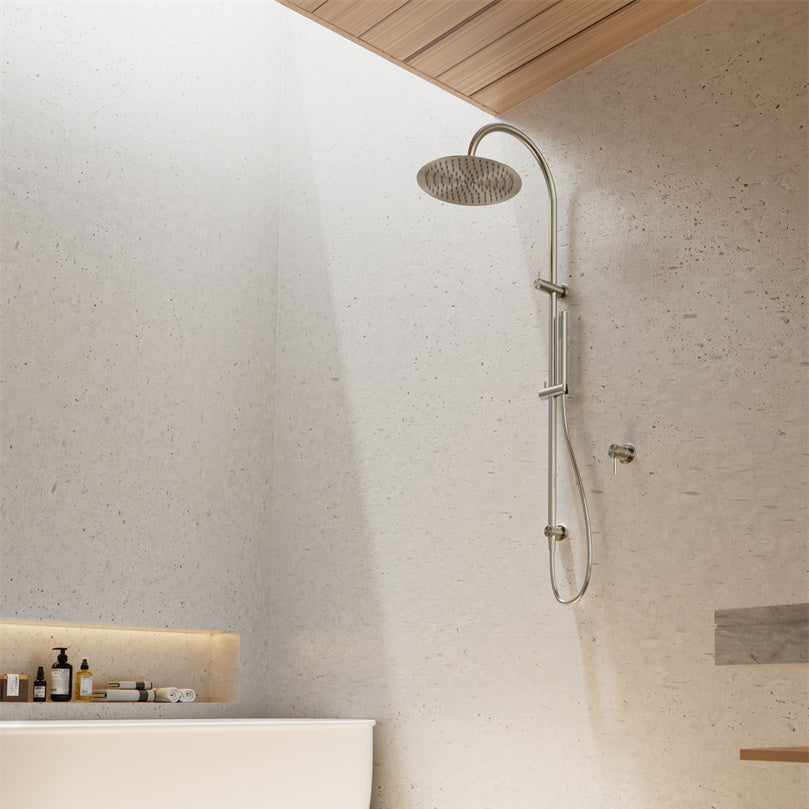 NERO ZEN TWIN SHOWER BRUSHED NICKEL