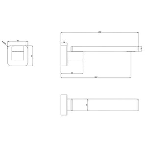 Linsol Zia Swivel Bath Spout 230mm Brushed Nickel - Lifestyle
