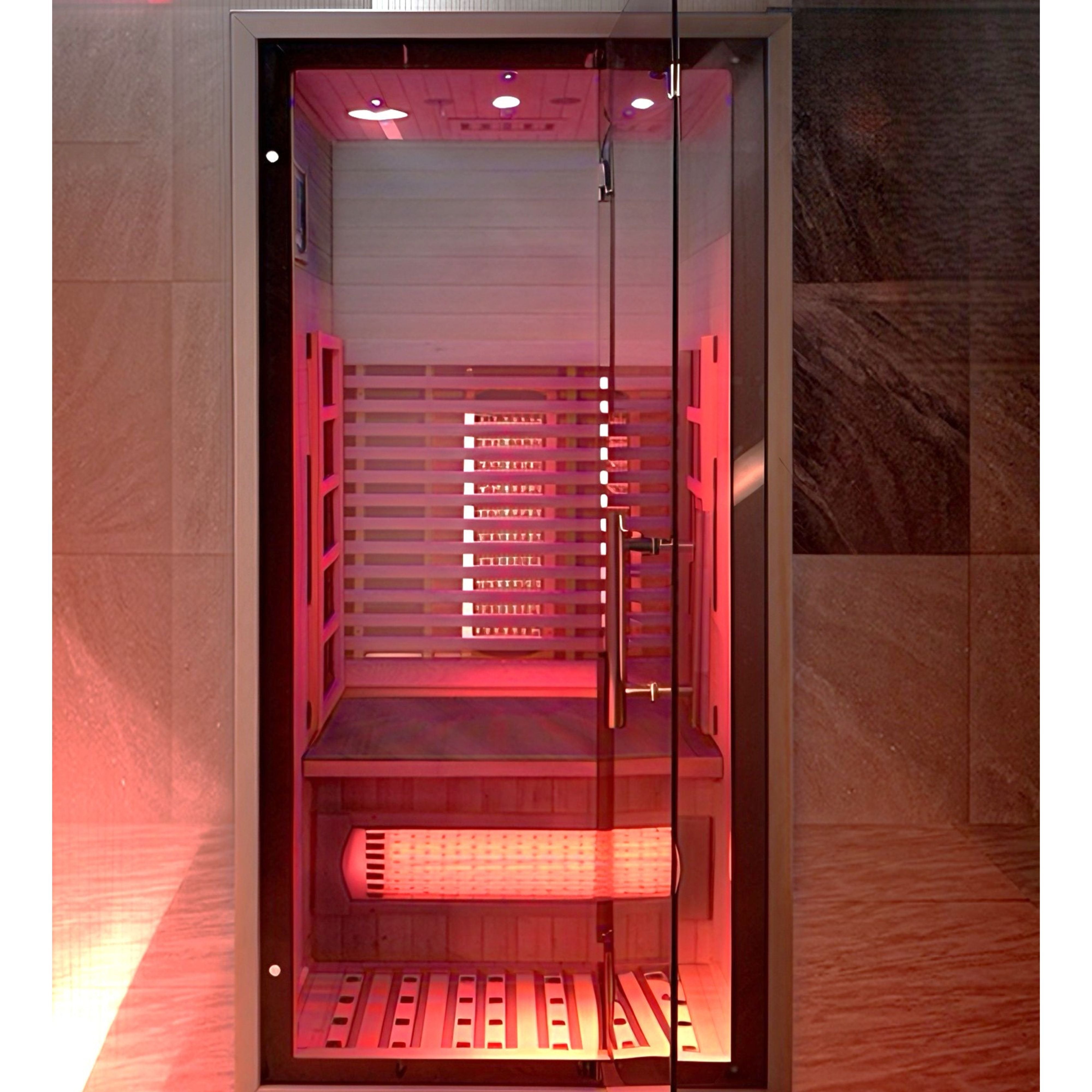 ZUA HEALTH 1 PERSON FULL SPECTRUM INFRARED SAUNA ROOM LOW EMF VERSION