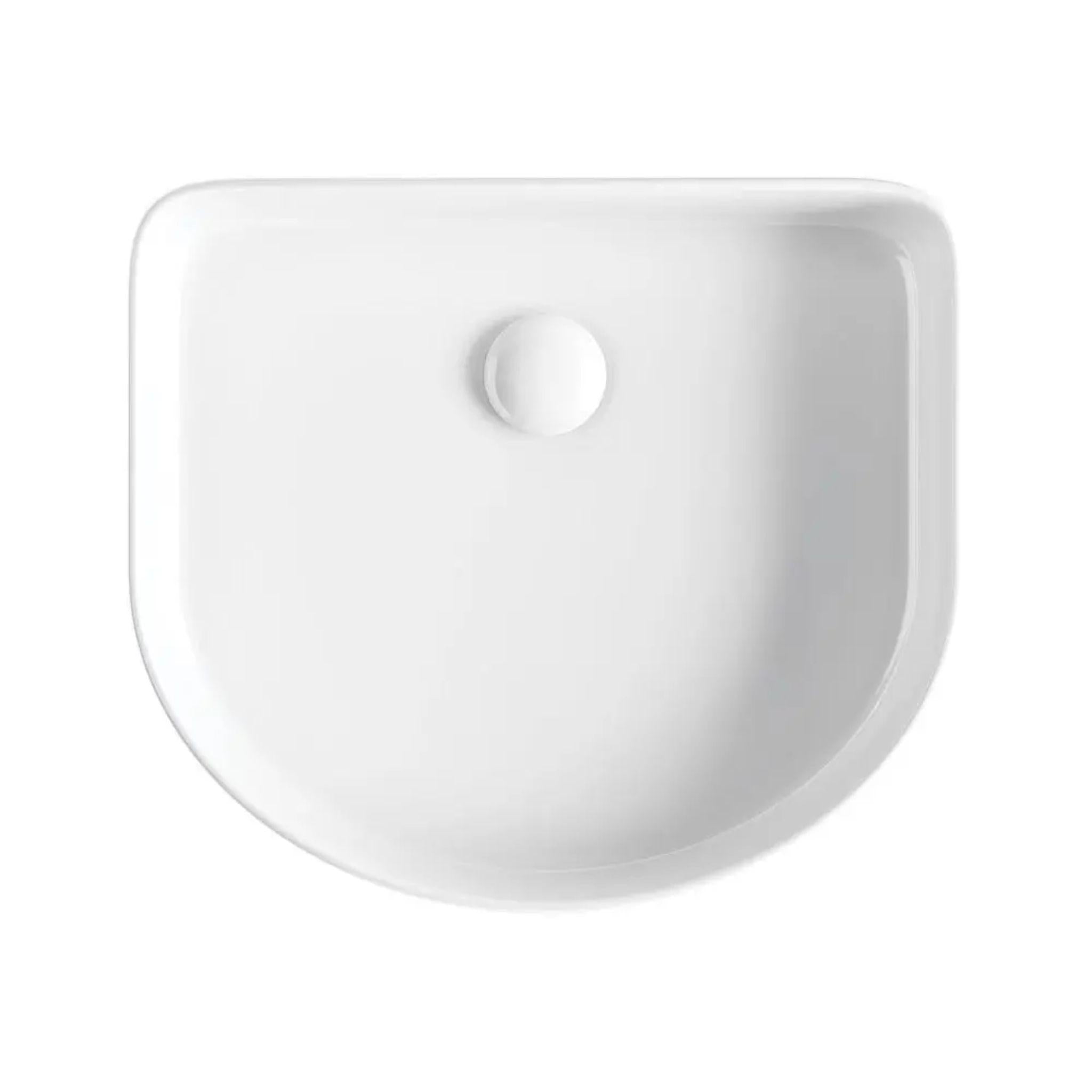 ZUMI LINEA FLUTED ABOVE COUNTER BASIN GLOSS WHITE 415MM
