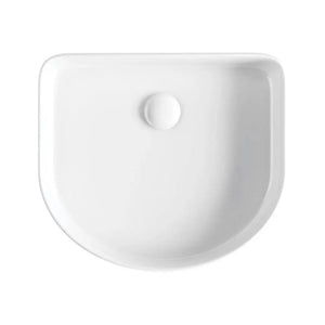 ZUMI LINEA FLUTED ABOVE COUNTER BASIN GLOSS WHITE 415MM