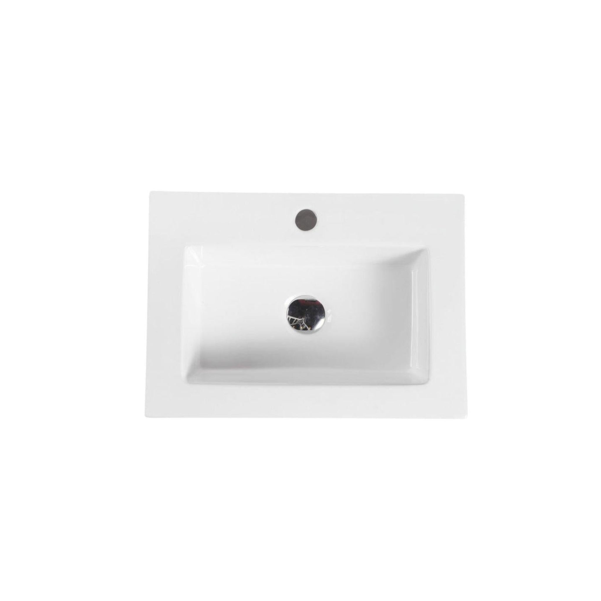 MERCIO ZENTO RECTANGULAR FREESTANDING PEDESTAL BASIN GLOSS WHITE 510MM