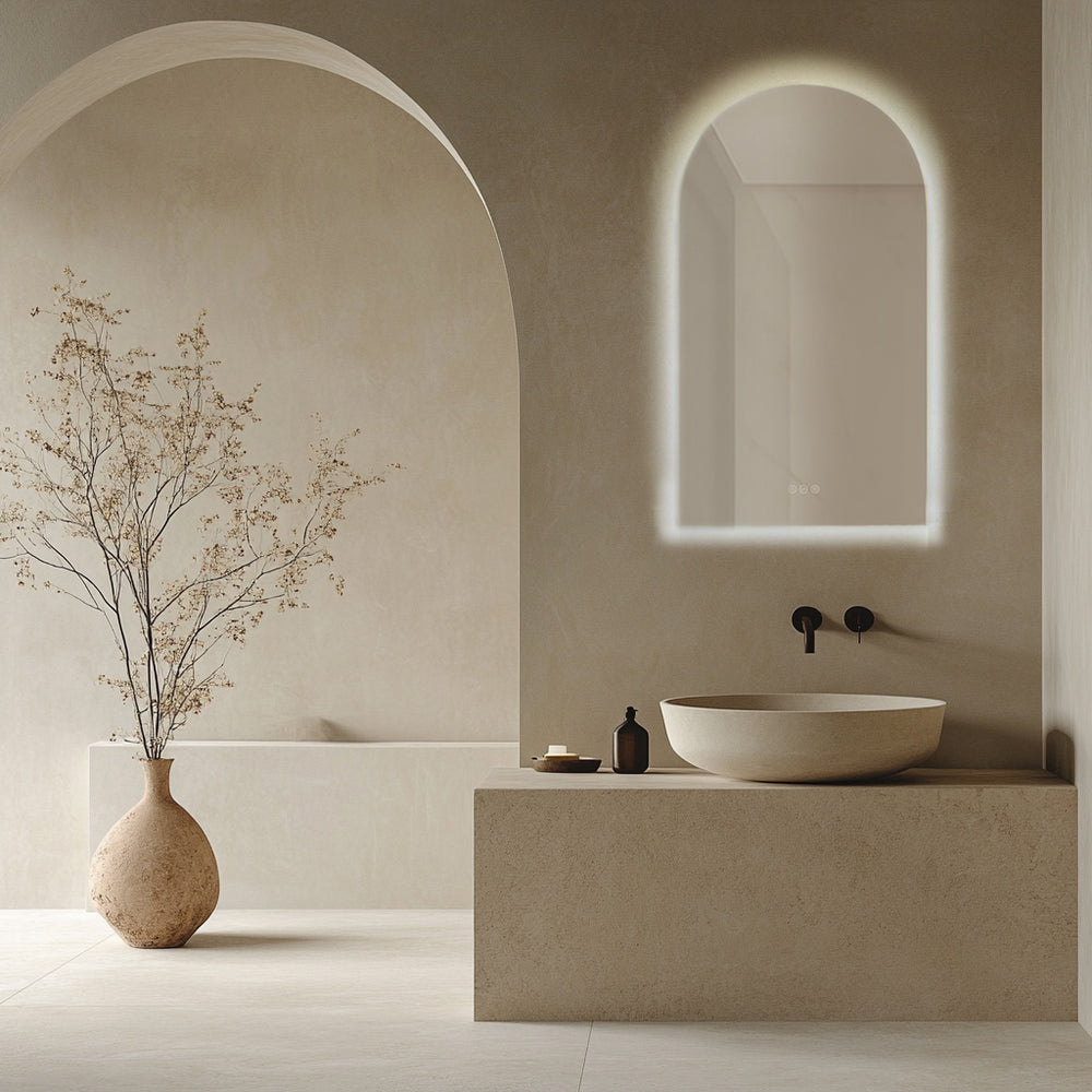 RADIANT HEATING FLESS ARK FRAMELESS LED MIRROR 550X1000MM