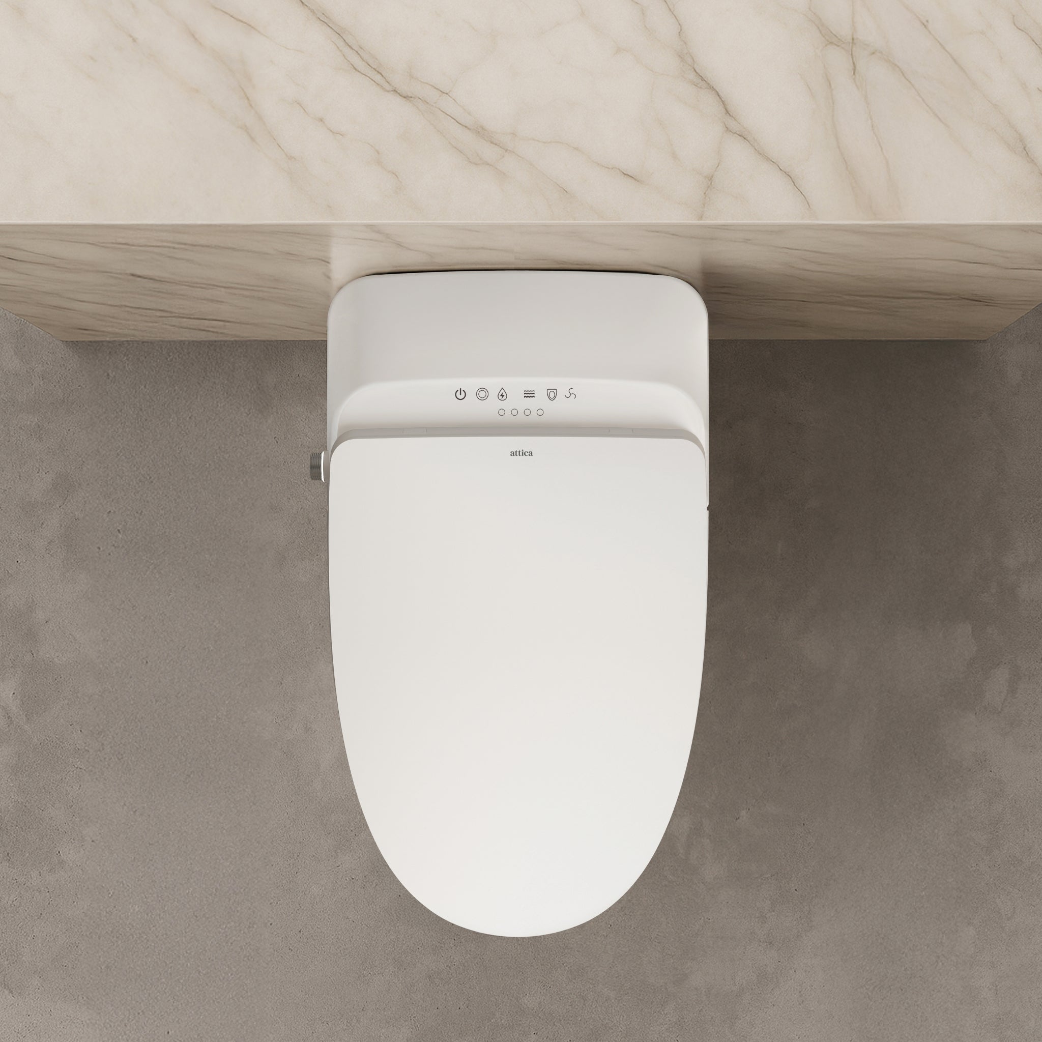 ATTICA CLAYA SPA WELLNESS SMART TOILET SUITE W/ REMOTE CONTROL GLOSS WHITE