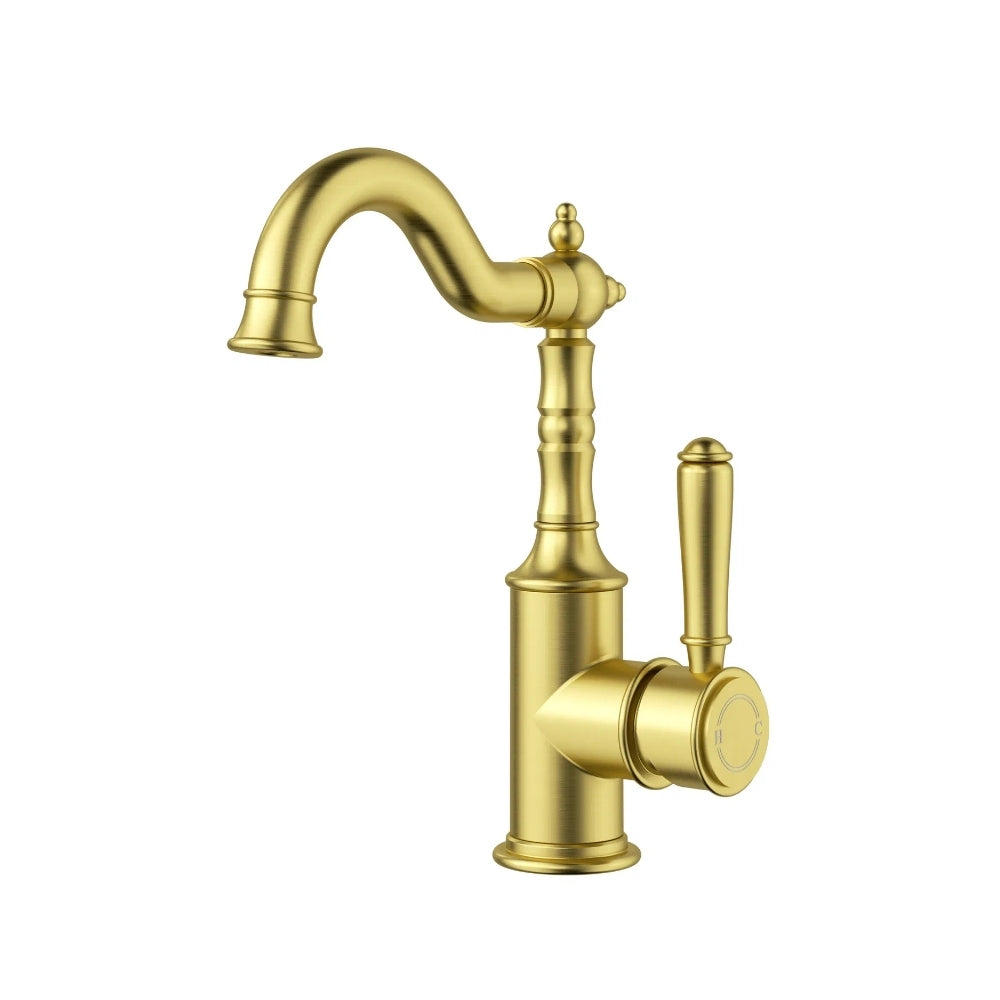 BELLA VISTA CLASICO BASIN MIXER 243MM BRUSHED GOLD