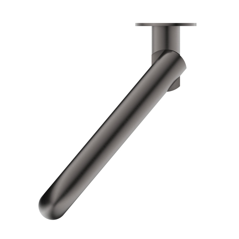 BELLA VISTA MICA SWIVEL BATH SPOUT CURVED 234MM GUN METAL