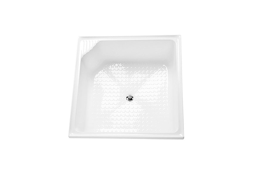 DECINA BELLA INSET SHOWER BATH GLOSS WHITE 910MM