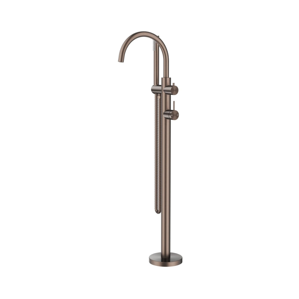 BELLA VISTA MICA FREESTANDING BATH MIXER WITH HAND SHOWER 850MM DUSK BRONZE