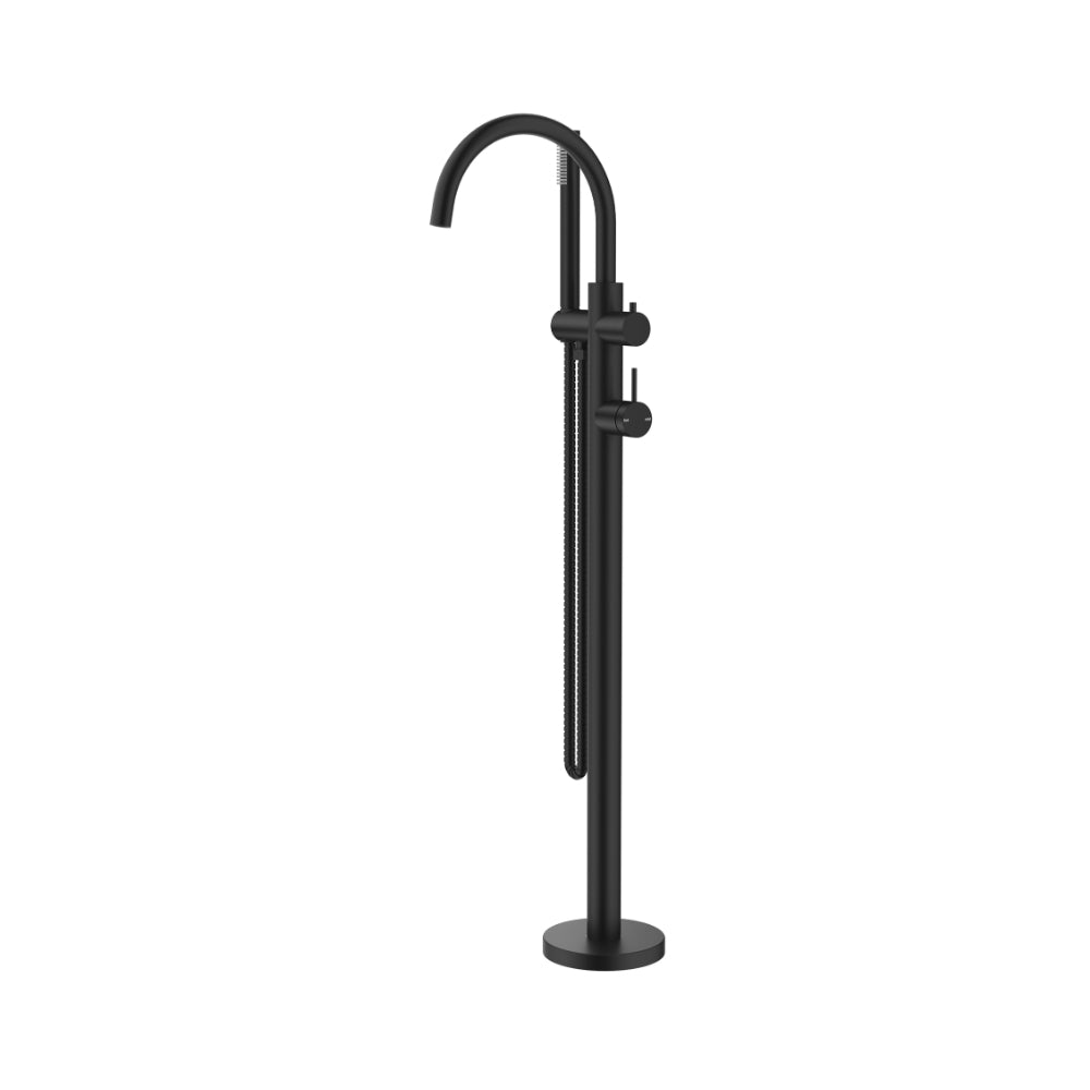 BELLA VISTA MICA FREESTANDING BATH MIXER WITH HAND SHOWER 850MM BLACK