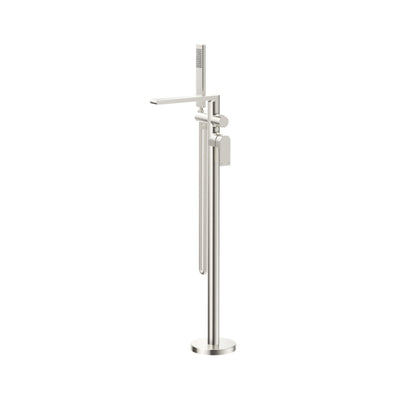 BELLA VISTA BEKI FREESTANDING BATH MIXER WITH HAND SHOWER BRUSHED NICKEL