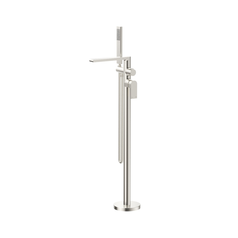 BELLA VISTA BEKI FREESTANDING BATH MIXER WITH HAND SHOWER BRUSHED NICKEL