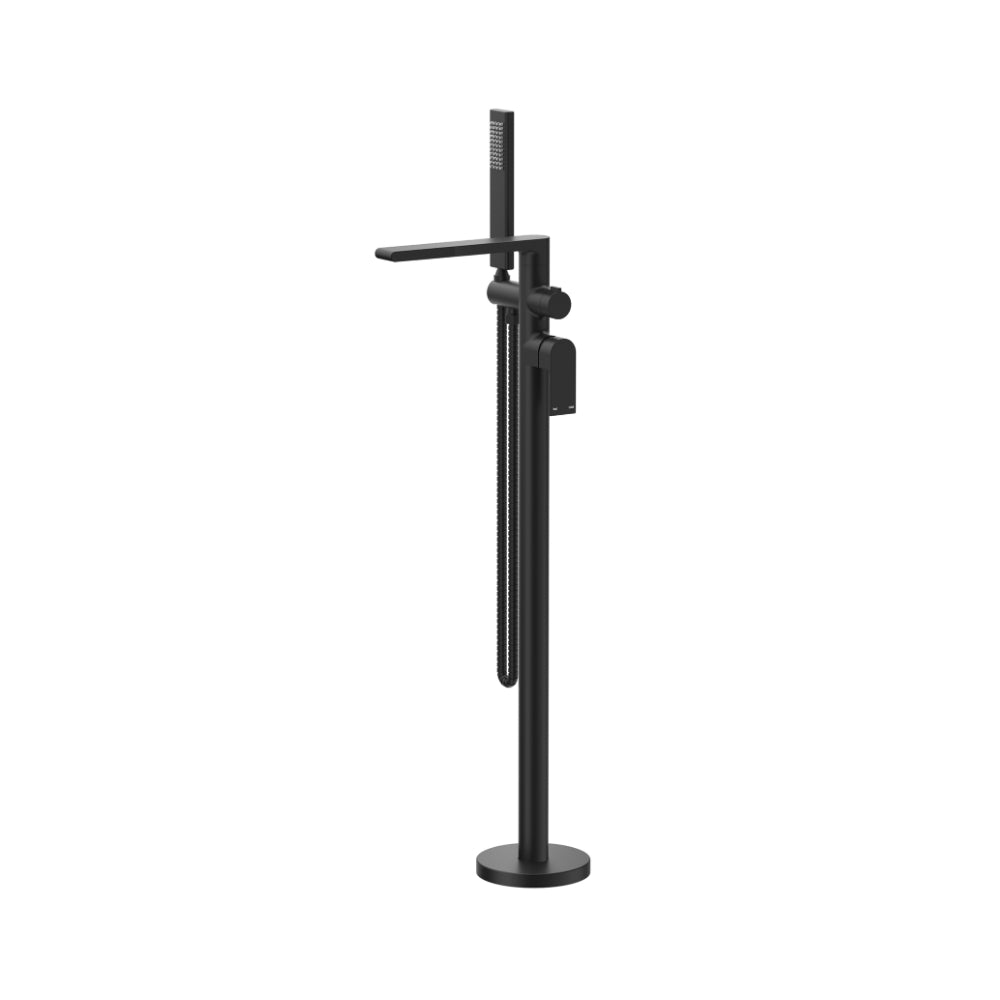BELLA VISTA BEKI FREESTANDING BATH MIXER WITH HAND SHOWER BLACK