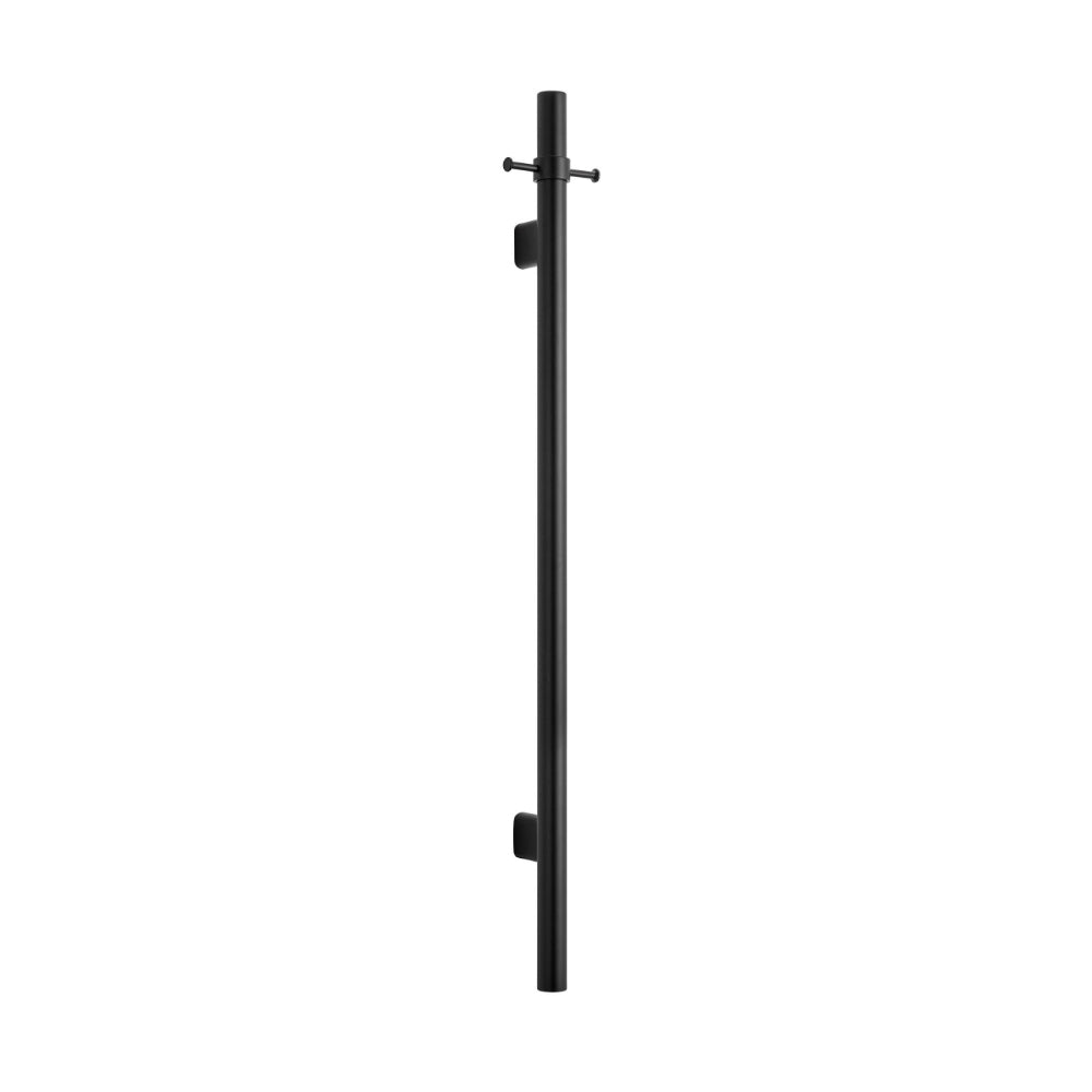 BELLA VISTA MICA VERTICAL HEATED TOWEL RAIL BLACK 950MM