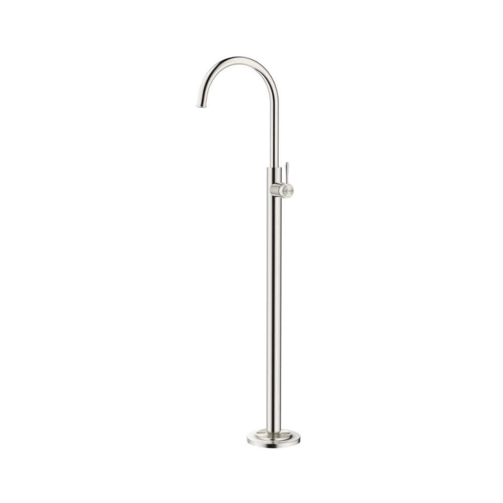 BELLA VISTA MICA HERITAGE FREESTANDING BATH MIXER 881MM BRUSHED NICKEL
