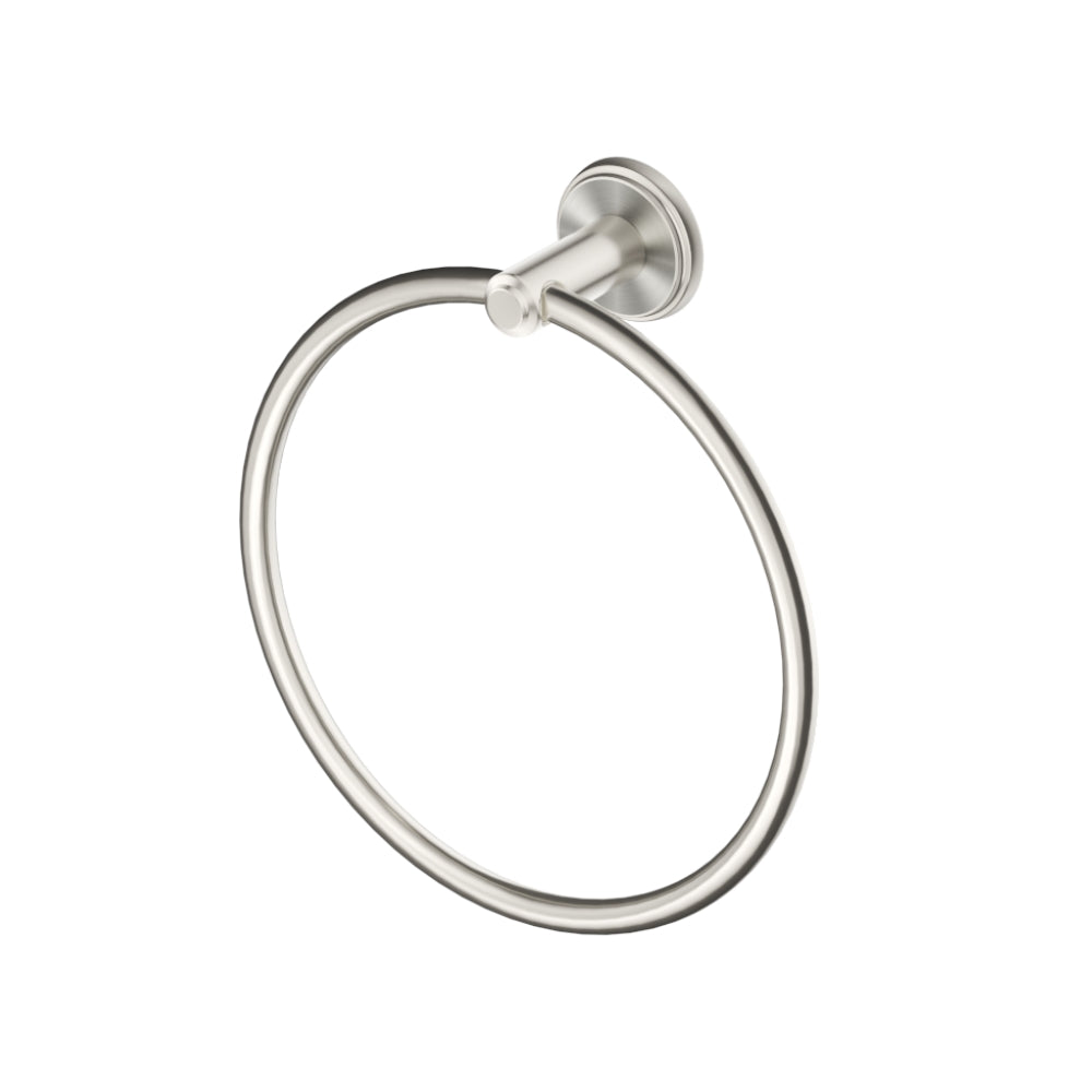 BELLA VISTA MICA HERITAGE TOWEL RING 202MM BRUSHED NICKEL