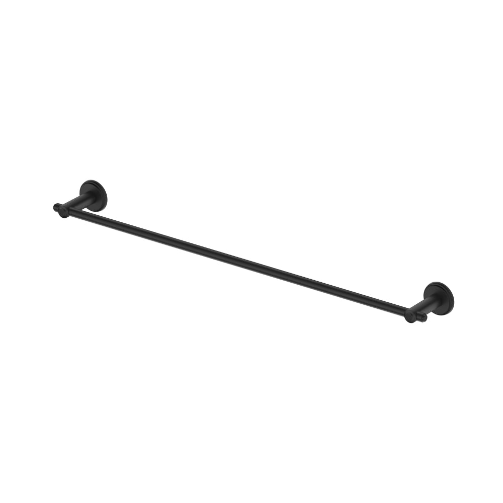 BELLA VISTA MICA HERITAGE SINGLE TOWEL RAIL BLACK 600MM