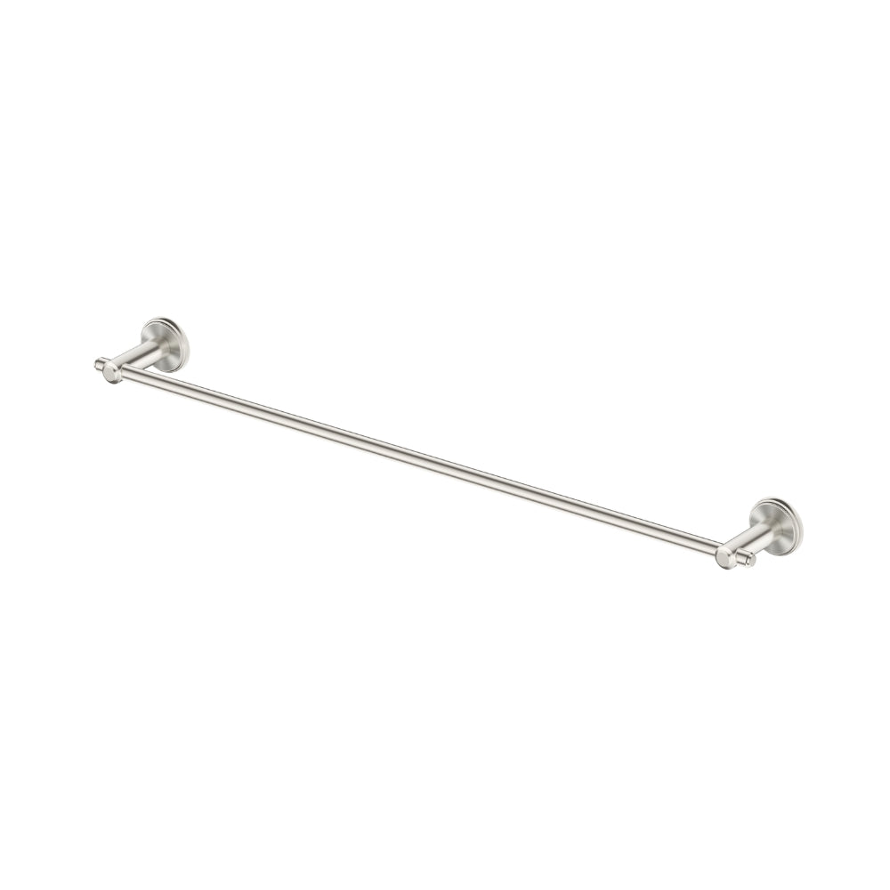 BELLA VISTA MICA HERITAGE SINGLE TOWEL RAIL BRUSHED NICKEL 800MM