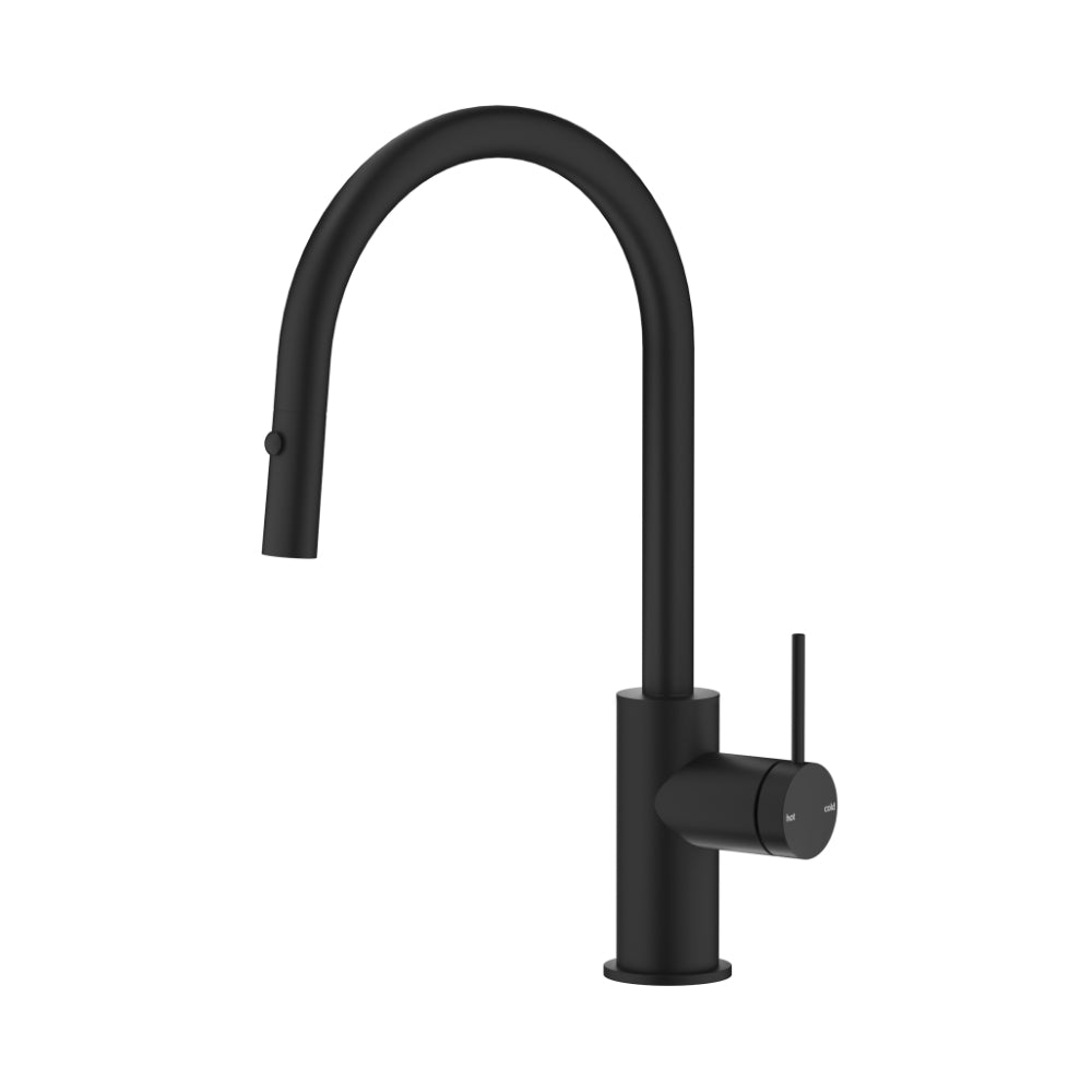 BELLA VISTA MICA LEAD FREE PULL-OUT SINK MIXER 414MM BLACK