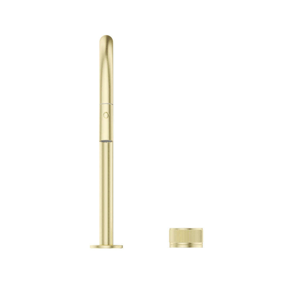 BELLA VISTA MICA FLUTED PULL-OUT HOB MIXER SET 375MM FRENCH GOLD