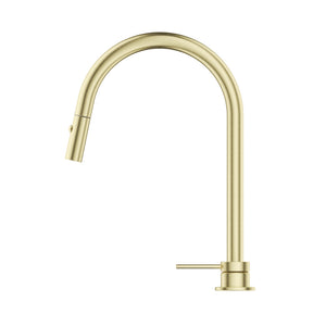 BELLA VISTA MICA PULL-OUT HOB MIXER SET 375MM FRENCH GOLD