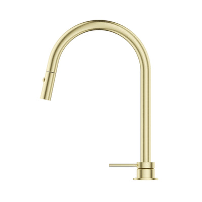 BELLA VISTA MICA LEAD FREE PULL-OUT HOB MIXER SET 375MM FRENCH GOLD