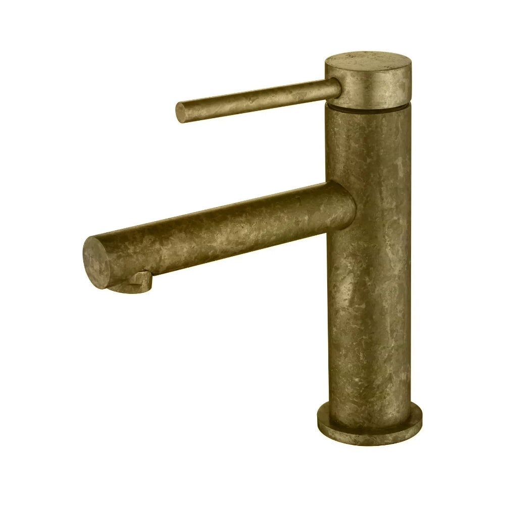 BELLA VISTA MICA BASIN MIXER STRAIGHT SPOUT 157MM LIVING BRASS